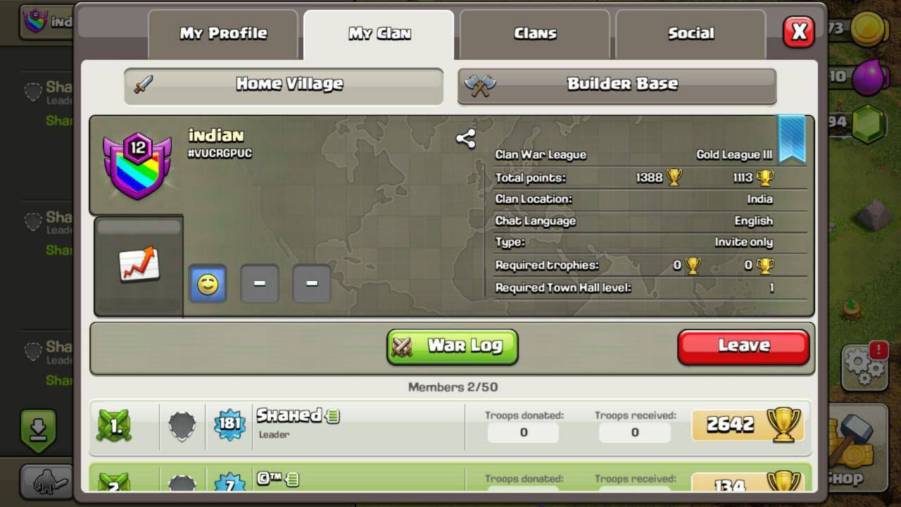 CLAN LEVEL12 WITH BEST NAME Clash Markets