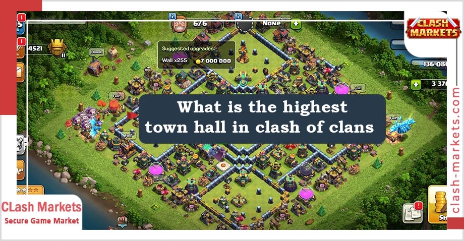 What is the highest town hall in clash of clans