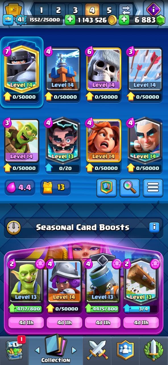 ROYALE LEVEL41 WITH 23MAXED CARD WITH 1M GOLD Clash Markets