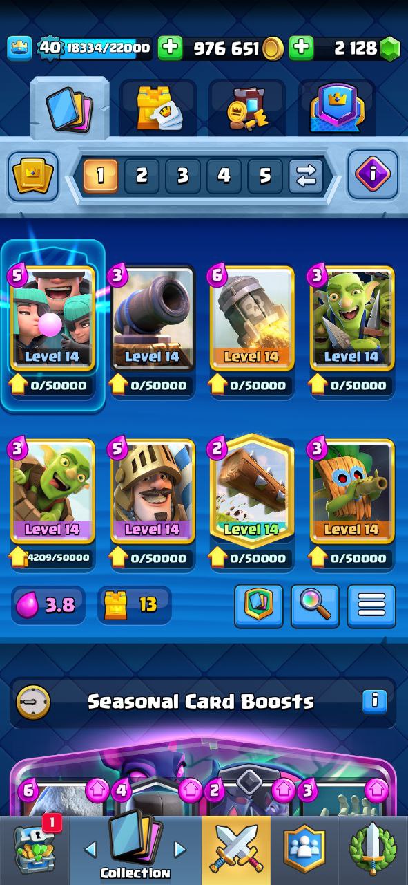 ROYALE LEVEL40 WITH 15MAXED CARD AND 1M GOLD Clash Markets