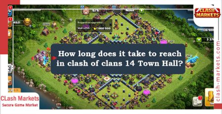 How long does it take to reach Town Hall 14 in clash of clans