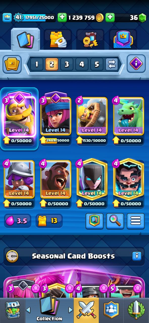 ROYALE LEVEL41 WITH 15MAXED CARD AND 1M GOLD Clash Markets