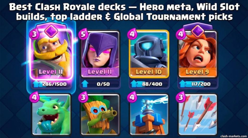 Best Clash Royale Decks 2026 — Hero Meta, Top Ladder