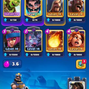 LEVEL 54 | TROPHIES 7653 | (54CARD LVL14)-(14CARD LVL13) | 1841 GEMS