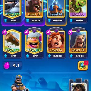 LEVEL 45 | TROPHIES 6652 | (17CARD LVL14)-(3CARD LVL13) | 1460 GEMS