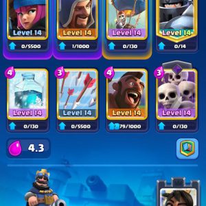 LEVEL 45 | TROPHIES 7356 | (22CARD LVL14)-(1CARD LVL13) | 1430 GEMS