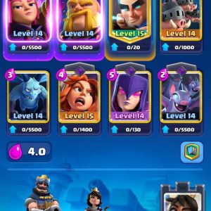 LEVEL 60 | TROPHIES 9969 | (10CARD LVL15)-(96CARD LVL14) | 993GEMS | 4M GOLD