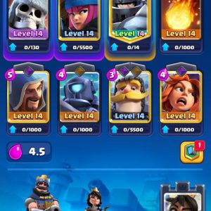 LEVEL 43 | TROPHIES 6681 | (22CARD LVL14)-(6CARD LVL12) | 2889 GEMS