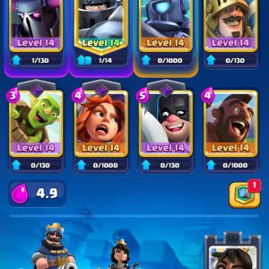 LEVEL 45 | TROPHIES 7268 | (20CARD LVL14)-(2CARD LVL13)