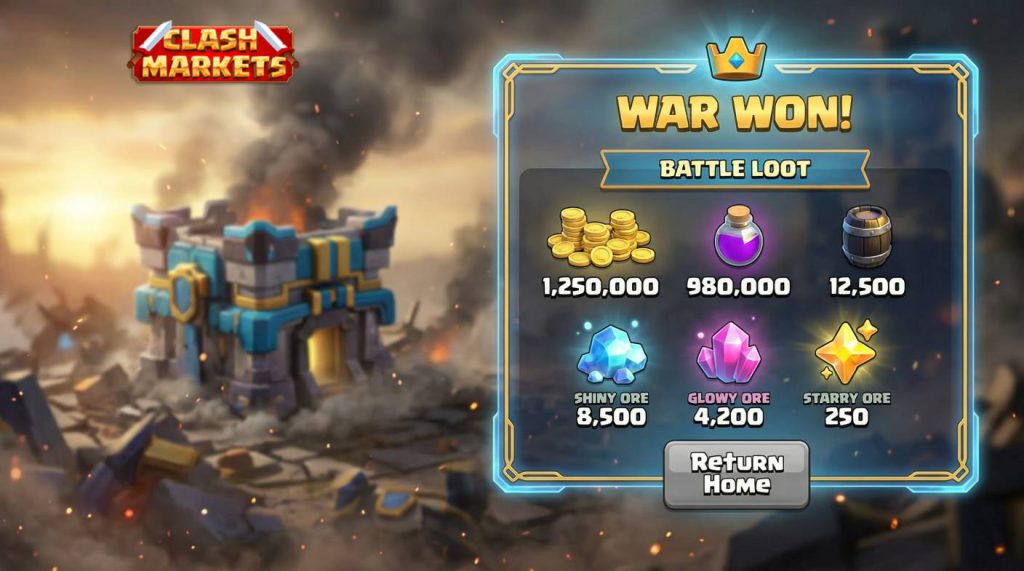 Clan War Ore reward screen 2026