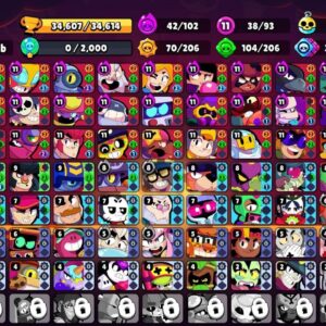 LIFETIME WARRANTY | 34K TROPHIES | 94 BRAWLERS |38 MAX | 35 HYPER CHARGE | 2019 ACCOUNT | +250 SKINS | INSTANT DELIVERY